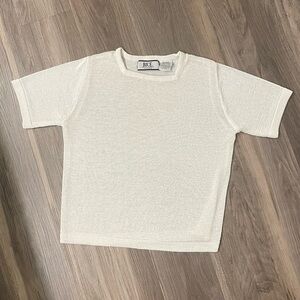 Vintage Bice by Sag Harbor Petite Knit Short sleeve Sweater